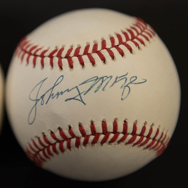 Johnny Mize & Mike Piazza Signed Baseballs - JSA