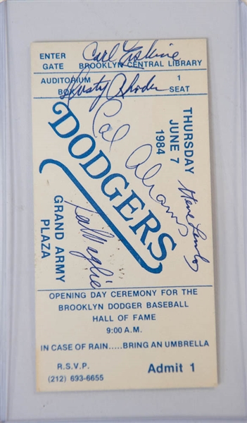 Dodgers Autograph & Memorabilia Lot w. Autographed 1955 World Series Program - JSA & PSA/DNA