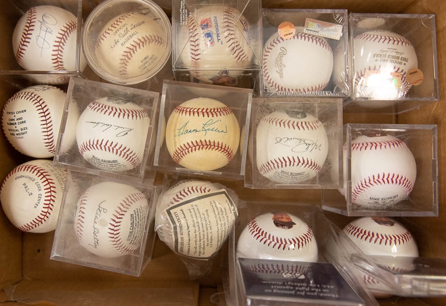 Lot Of 15 Signed Baseballs & Commemorative Balls w. Killebrew