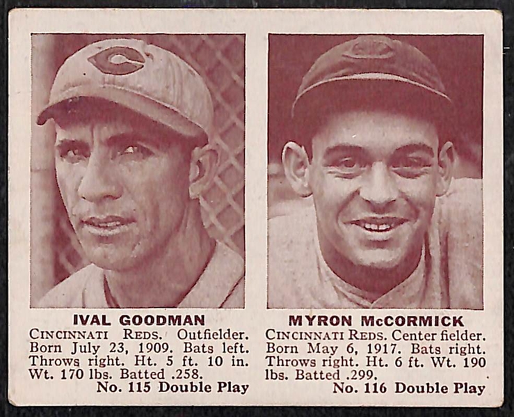 Lot Of 7 1941 Double Play Baseball Cards w. Goodman/McCormick