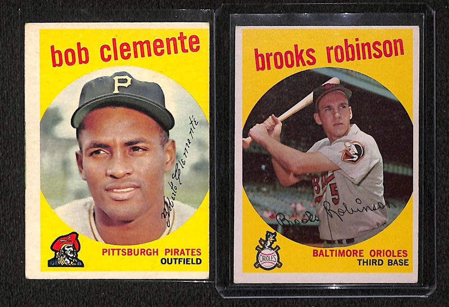 1959 Topps Roberto Clemente & Brooks Robinson Cards