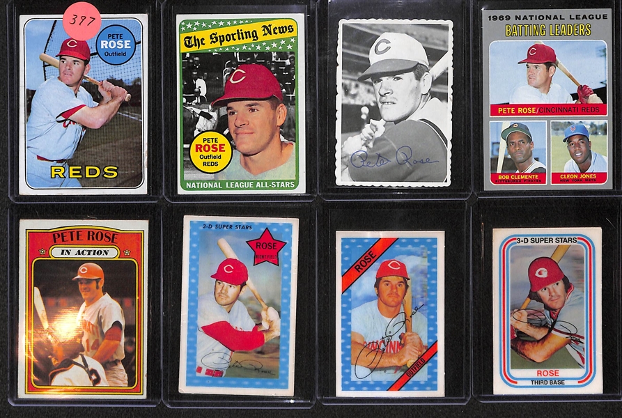 Lot Of 15 Pete Rose Cards 1969-1981