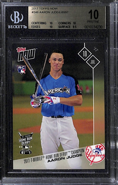Lot of (2) Aaron Judge 2017 Topps Now Rookie Cards BGS 10 Pristine