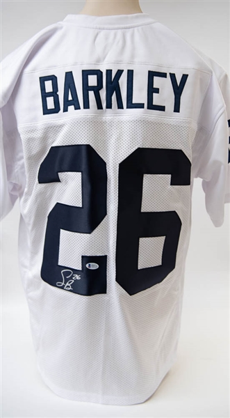 Saquon Barkley Signed Penn State Style Jersey - Beckett