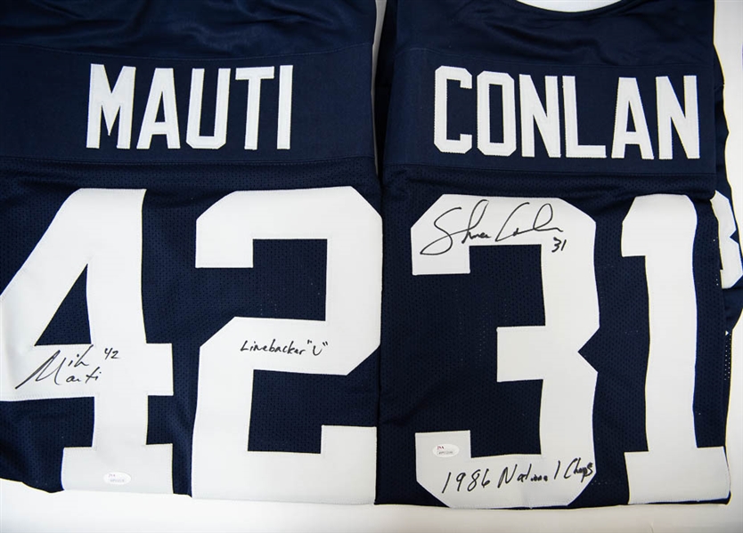 Shane Conlan & Mike Mauti Signed Penn State Style Jerseys - JSA