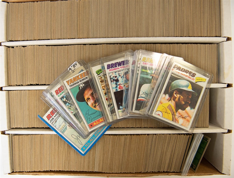 Lot of 1500+ 1977 Topps Baseball Cards w. Dave Winfield