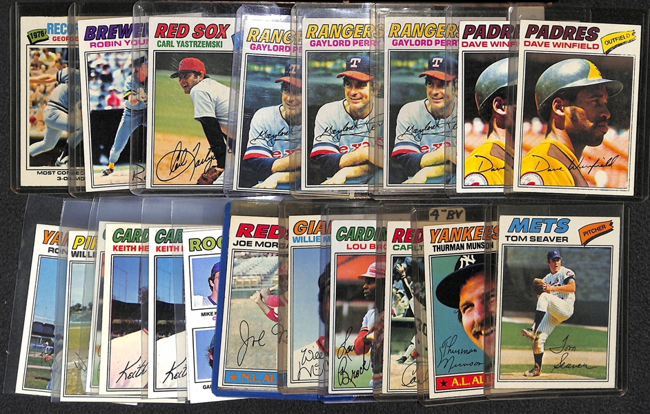 Lot of 1500+ 1977 Topps Baseball Cards w. Dave Winfield