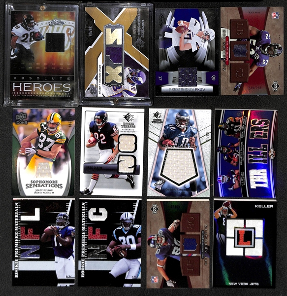 Lot Of 37 Football Relic Cards w. Adrian Peterson