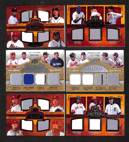 Lot Of 8 Multi-Player Relic Cards w. Pujols