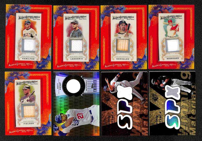 Lot Of 38 Baseball Relic Card w. Chipper Jones