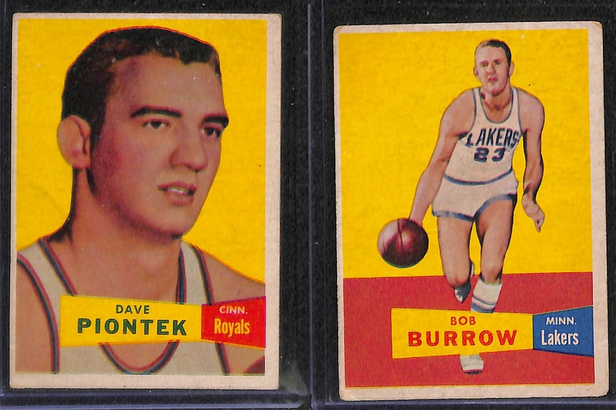 Lot of 10 1957-58 Topps Basketball Cards w. Dick McGuire