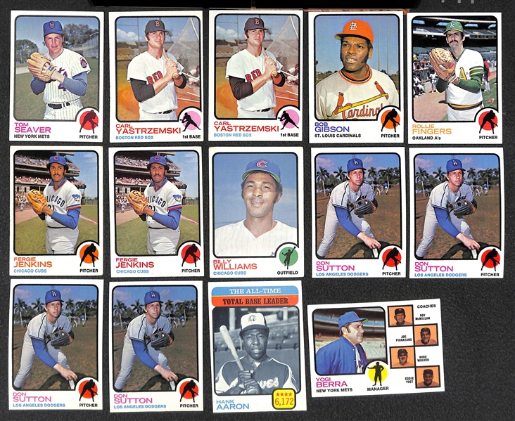 Lot of 600+ 1973 Topps Baseball Cards w. Tom Seaver