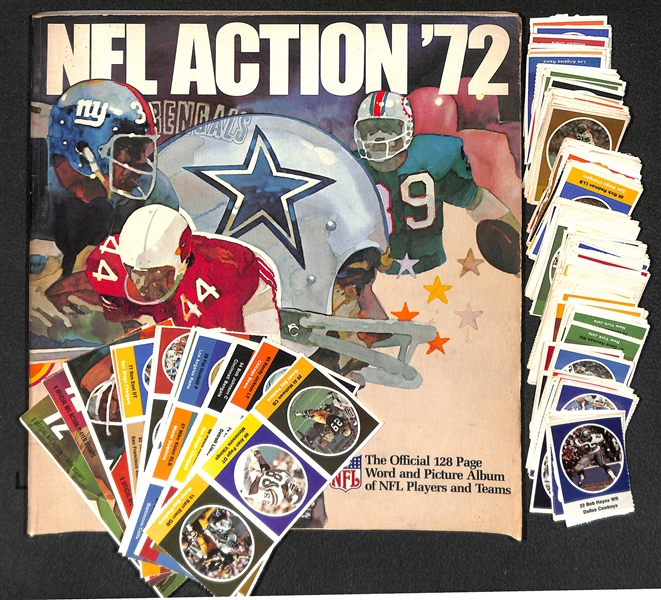 1972 Sunoco NFL Action Sticker Book & Stickers