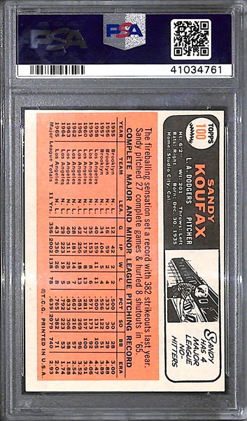 Pack-Fresh 1966 Topps Sandy Koufax Card Graded PSA 7 (Near Mint!)