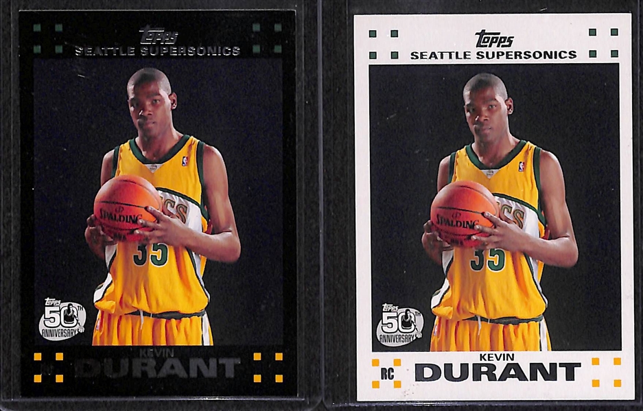 Lot of (5) Kevin Durant Rookie Cards
