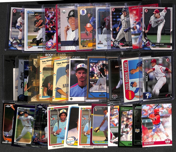 Huge Lot of Over 650 Baseball Rookie Cards (Inc. Ohtani, G. Torres, JD Martinez, Machado, Hoskins, Albies, Nola, Bo Jackson)