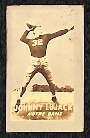 Lot of (3) 1948 Topps Magic Johnny Lujack (Notre Dame) Rookie Football Cards