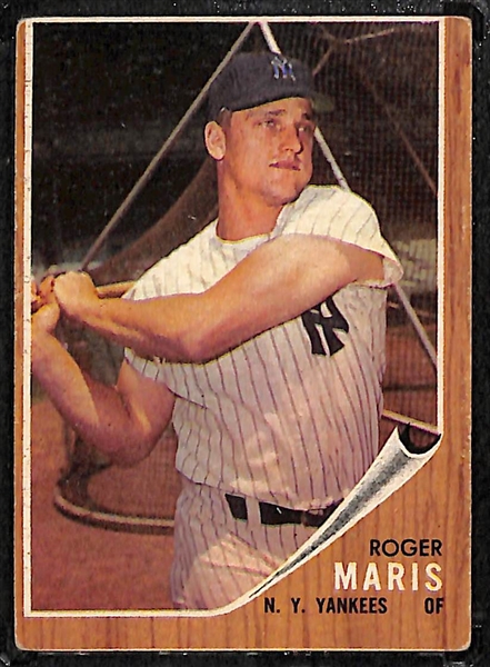 Lot of (2) 1962 Roger Maris Cards - Both #1 in the Set