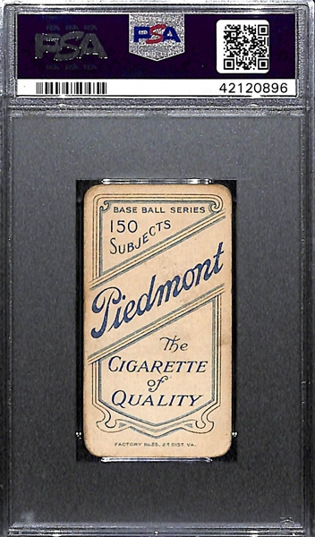 1909-11 T206 Nap Lajoie (HOF) Throwing, Piedmont 150 Subjects Graded PSA 1.5