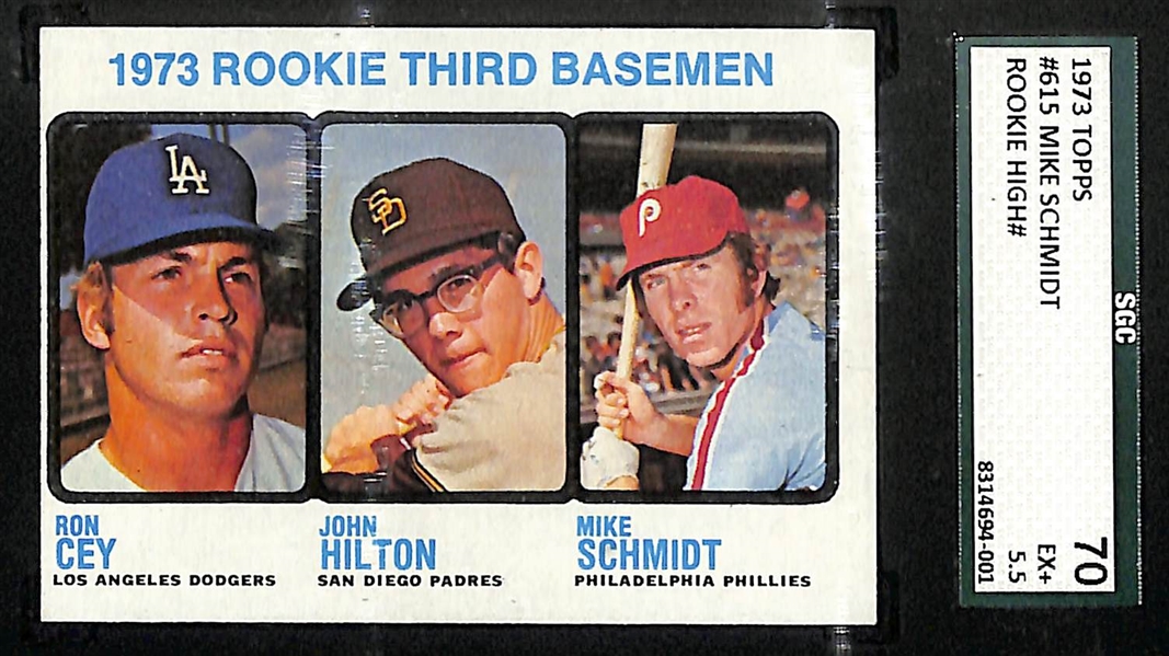 Mike Schmidt 1973 Topps Rookie Card Graded SGC 70