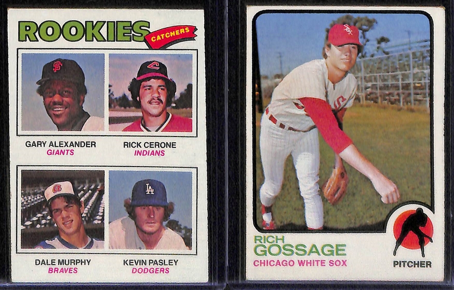 Lot of (7) 1970s Baseball Rookies - Fisk, Gossage, Ozzie Smith, (2) Molitor/Trammel), Randolph, Murphy