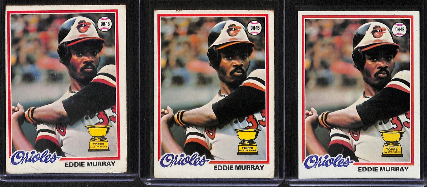Lot of (4) 1978 Eddie Murray Rookie Cards