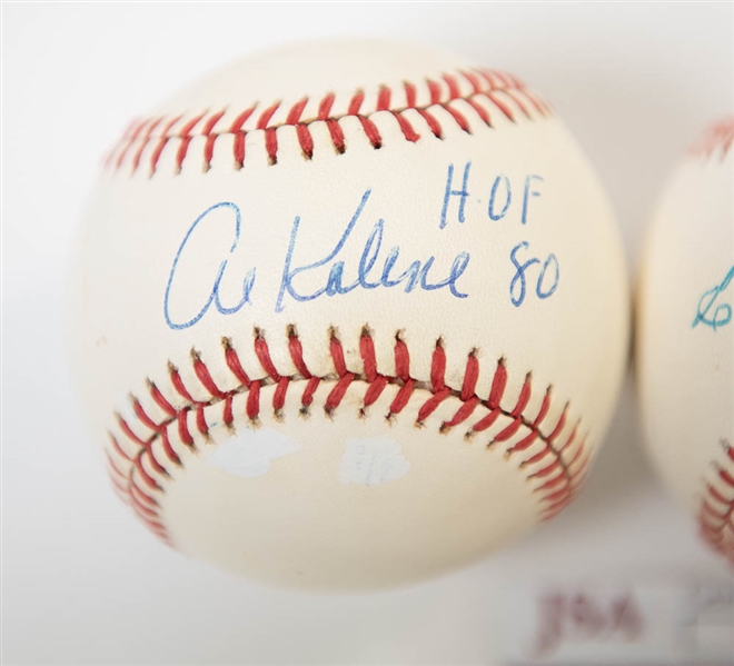 Al Kaline & Charlie Gehringer Signed Baseballs - JSA