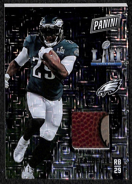 Lot of (5) 2018 Panini Black Friday Eagles Super Bowl Game Used Football Relic Cards