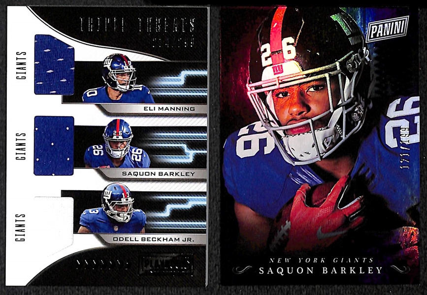 Saquon Barkley Jersey Cards & Rookies Lot