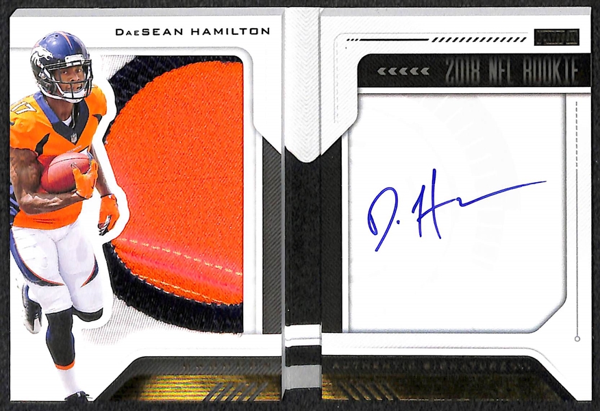 Courtland Sutton & DaeSean Hamilton Autograph & Rookie Card Lot w. 1/1