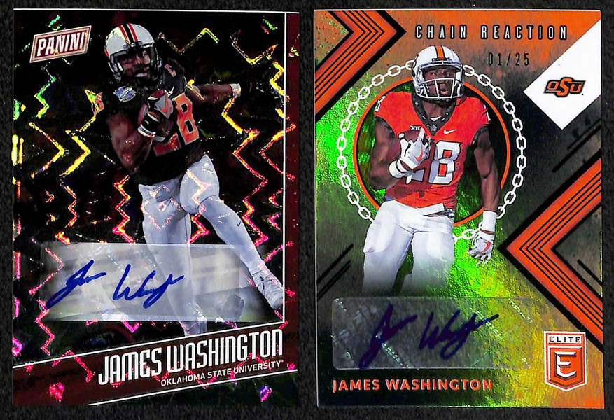 Lot of 7 James Washington Autograph & Patch Rookie Cards