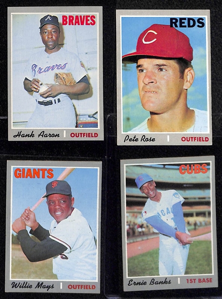 Mid-High Grade 1970 Baseball Card Set w. Some PSA Graded Cards (All 720 Cards in the Set)