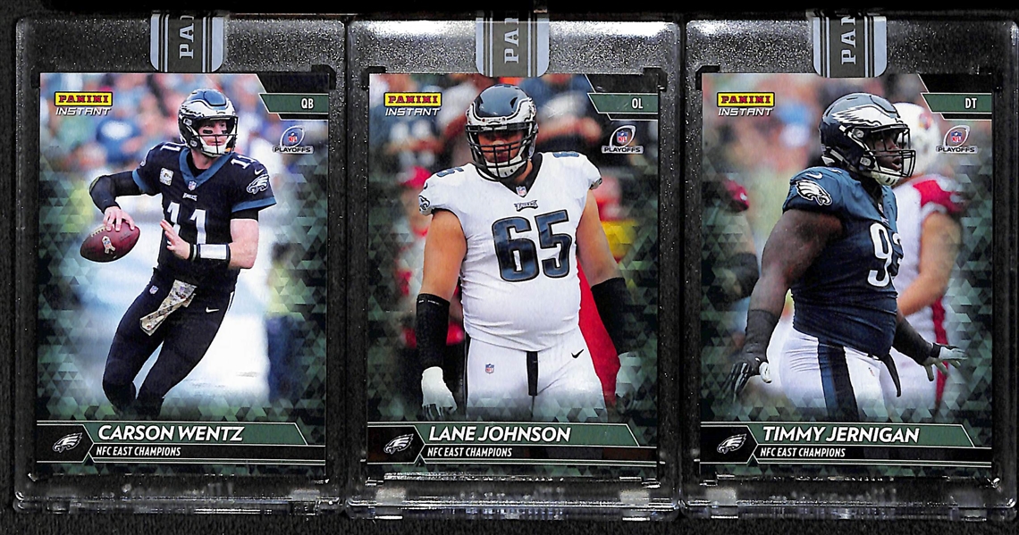 2018 Panini Instant Eagles NFC East Champs Green Parallel Card Set Numbered /10 (Missing Foles)