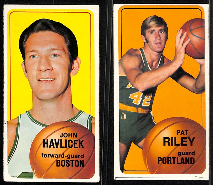(6) 1970-71 Topps Basketball Cards - Robertson, Monroe, Havlicek, Riley, Checklist 2, Scoring Leaders (#1)