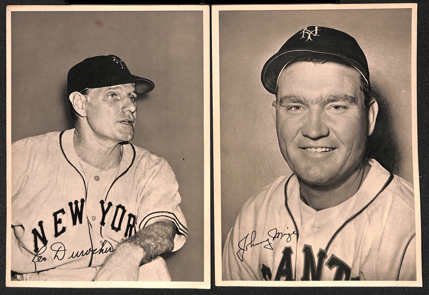 Lot of 18 1950 New York Giants Team Photos w. Leo Durocher