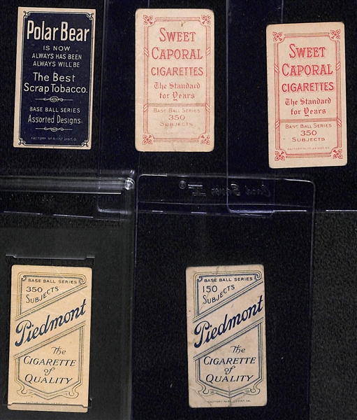 Lot of (5) 1909-11 T206 Tobacco Cards w/ Schlei, (2) Jacklitsch, McCormick, Herzog 
