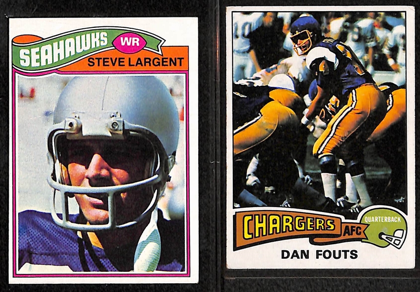 Lot of 9 Football HOF Rookie Cards w. Rice/Largent/Fouts