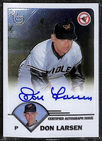 Lot of 4 Baseball Autograph & Relic Cards w. Carlton & Larsen