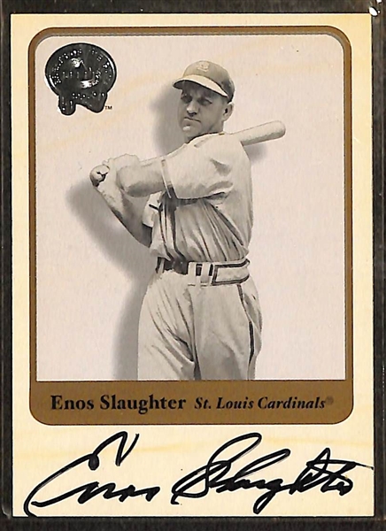 Lot of 7 Baseball Autograph Cards w. Slaughter & Mathews