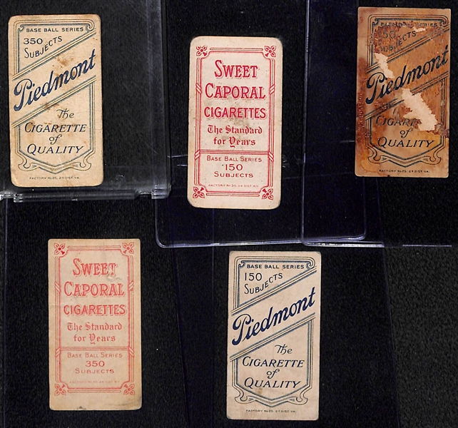 Lot of (5) 1909-11 T206 Tobacco Cards w/ McIntyre, Leach, Lindaman, Starr, Donovan