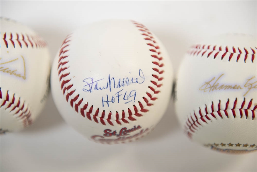 Lot of 3 Signed Baseballs w. Musial & Killebrew x2