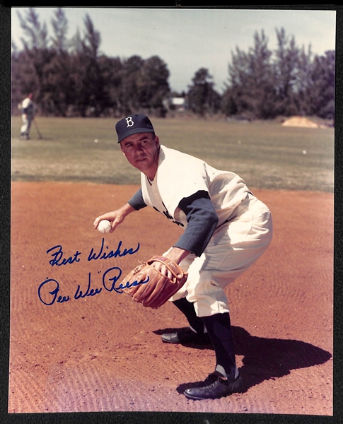 Pee Wee Reese & Burleigh Grimes Signed 8x10 Photos