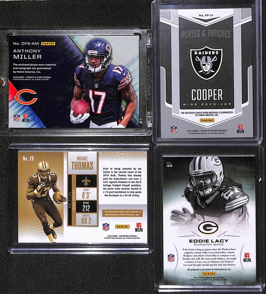 Lot of 40 Football Autograph & Jersey Cards w. Anthony Miller & Amari Cooper