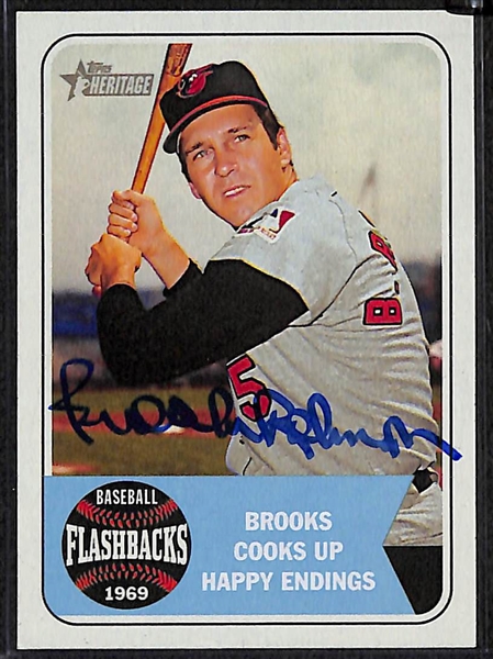 Lot of 40 Baseball Signed Card w. Brooks Robinson