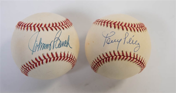 Johnny Bench & Tony Perez Signed Baseballs