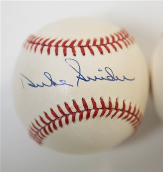 Don Drysdale & Duke Snider Signed Baseballs - JSA