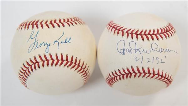 Hal Newhouser & George Kell Signed Baseballs