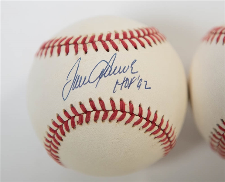 Lot of 3 Hall Of Fame Pitchers Signed Baseballs w. Seaver & Niekro
