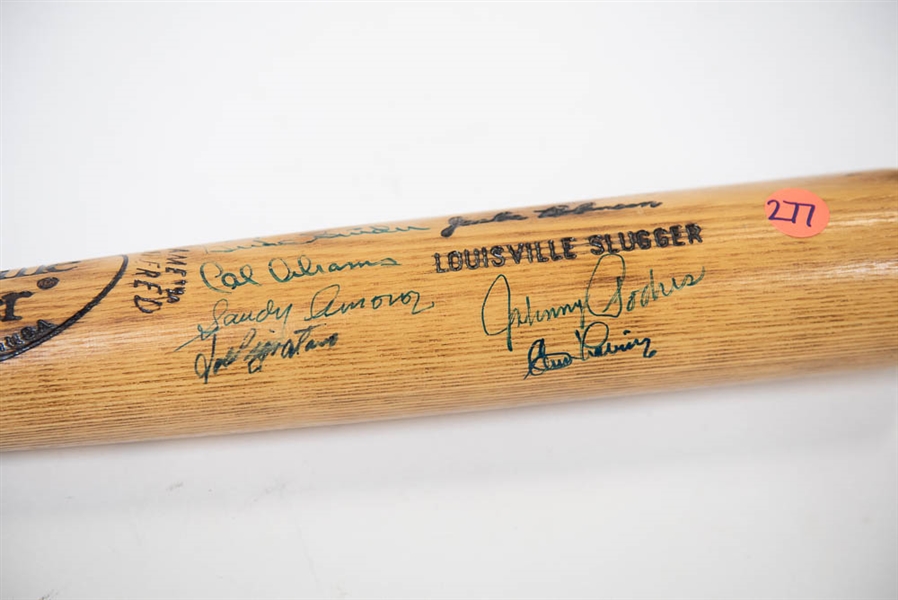 Dodgers Legends Multi Signed Bat w. Duke Snider