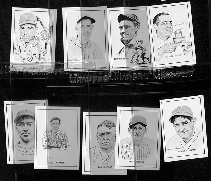 Lot of 9 1950 Callahan HOF Cards w. George Sisler
